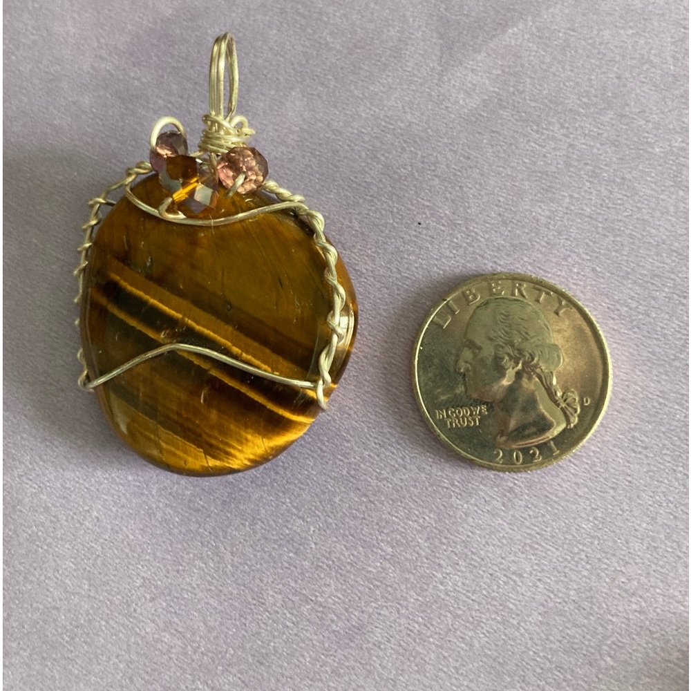 Handmade tiger eye pendant